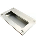 2 Pack 5x3.2 Inch Stainless Steel Hidden Recessed Flush Pull Handles Square Concealed Furniture Hardware For Doors, Drawers, Cupboards And Cabinets, Ideal For Sliding Doors, Rust Resistant, High Hardness, Non Toxic Finish.