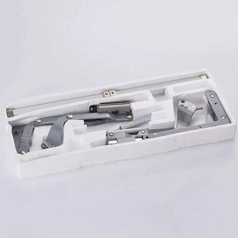 Cabinet Door Lift Assist Strut With Dual 250N Hydraulic Gas Springs in packaging for 60-90cm cabinets, easy install