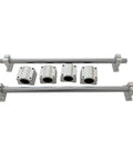 20mm Linear Round Shaft Rod Chrome Plated Rail With SCS20UU Bearing Block SK20 Support For CNC Machines And DIY Projects 250mm Length Pro Grade Precision Guide Rail System, shown with four blocks