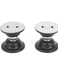 Top Rated Fabater Magnetic Door Stopper For RV Trailers Holds Doors Secure With Strong Magnet And Durable ABS Metal Build No Shaking On The Move Easy Install 5th Wheel Camper Gear, black and silver door stopper set.