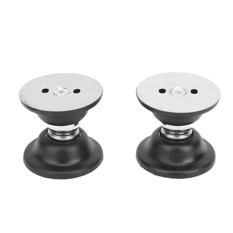Top Rated Fabater Magnetic Door Stopper For RV Trailers Holds Doors Secure With Strong Magnet And Durable ABS Metal Build No Shaking On The Move Easy Install 5th Wheel Camper Gear, black and silver door stopper set.
