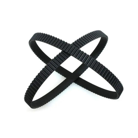 GT2 Timing Belt 250mm Long 125 Teeth 2mm Pitch 6mm Wide Closed Loop Synchronous Belt Workhorse For 3D Printers And CNC Machines With Durable Fiber Reinforced Rubber Pack Of 10, black closed-loop belt