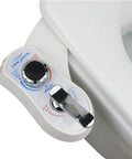 Close-up of Dual Nozzle Bidet Toilet Attachment With Hot And Cold Water For Front And Rear Wash Self Cleaning Non Electric Mechanical