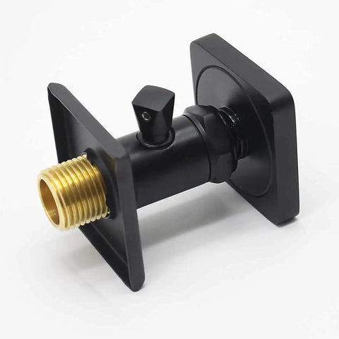 Solid brass component of Shower Body Spray Solid Brass Massage Jets With Wall Mount, Dope Matte Black Swivel Shower Head, independent flow control.