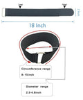 Six Pack 18 Inch By 2 Inch Nylon Heavy Duty Reusable Hook And Loop Cinch Straps For Cable Bundling And Securing Heavy Objects In Home Garage Shop Black with size details