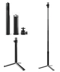 S50 Green Laser Measure Kit With A 10.8 To 32 Inch Adjustable Tripod, Quarter Inch Thread Mount, P2P Alignment, And Dead On Accuracy For DIY, Construction, And Carpentry Projects. Black aluminum tripod with laser mount and extended pole