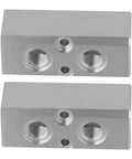 Heavy Duty Aluminum Air Manifold Distributor 1/2 Inch NPT 2 Way 4 Port Block Setup For Exhaust And Vacuum Systems 2 Pack
