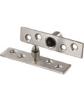 2 Pack 360 Degree Stainless Steel Pivot Hinges for Doors and Cabinets Upper and Lower Swivel Ball Bearing Hardware Kit Rust Resistant Silver Finish
