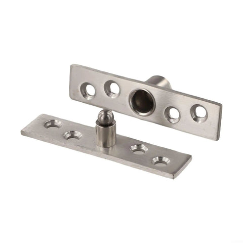 2 Pack 360 Degree Stainless Steel Pivot Hinges for Doors and Cabinets Upper and Lower Swivel Ball Bearing Hardware Kit Rust Resistant Silver Finish