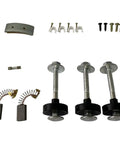 Components of 550W AC110V Industrial Sewing Machine Motor with carbon brushes and mounting hardware