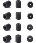 12Pcs Silicone Bed Spacers And Mounts For 3D Printers Easy Bed Leveling Kit With 0.63in And 0.7in Spacers 18mm Mounts Shown