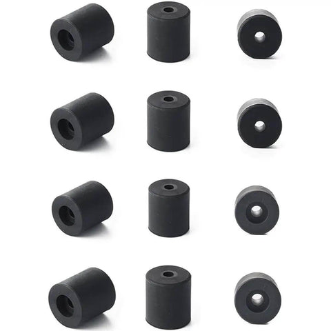 12Pcs Silicone Bed Spacers And Mounts For 3D Printers Easy Bed Leveling Kit With 0.63in And 0.7in Spacers 18mm Mounts Shown
