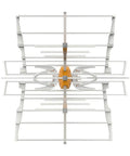 Top view of Ellipse Mix 148883 Beefed Up Amplified HDTV Antenna With Built In TForce Preamplifier and auto gain control structure.