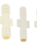 Dorman 47307 five-piece hard vacuum tubing connector set; white plastic barbed hose fittings.