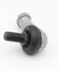 Heavy Hitter M10 To M18 90 Degree Rod End Bearing Male Steel Ball Joint Connector Right Hand Thread close-up view.