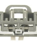 HVAC Blower Motor Resistor Connector Pigtail Wire Plug Harness for GM Cars Trucks close-up view of gray 2 terminal plug.