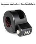 Door Lever Lockout Device With Code Lock No Key Needed Privacy For Bedroom From Outside Only Fits Long Connecting Shaft 1.1 To 1.26 Inches Measure Before Order