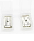 Toothed Grippers Plate For BXT3 19 Plastic Electric Strapper Banding Tool Strapping Machine Replacement Part Heavy Duty Easy Install Keeps Tension Strong Ideal Upgrade For Your Banding Setup Durable Steel Construction, two steel plates in plastic cases