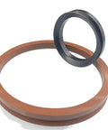 Heavy Duty FKM Fluoro Rubber Rotary Shaft Seal Ring Compatible With VA1000 VA2000 Series Units, brown and black seal rings.