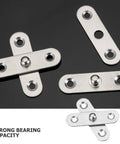 Stainless Steel Pivot Cabinet Hinges 12 Pack With Hidden Design For Ultra Smooth Quiet Doors, shown on black background with bearing pins.