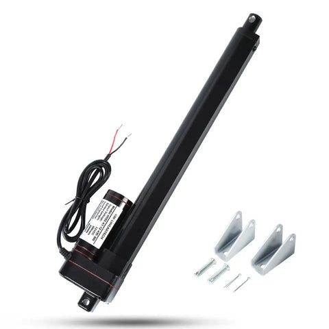 8 Inch Stroke Electric Linear Actuator 12V DC High Speed 1.34 Inches Per Second 400N 88 Lbs Heavy Duty With Mounting Brackets