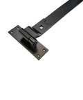 Set Of Two 24 Inch Heavy Duty Cranked Door Hinges For Sheds And Barn Gates, Black Hook And Band Hinges, Built To Last Exterior Gate Hardware
