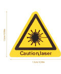 Laser Safety Sticker Caution Sign Lab Grade Adhesive Warning Labels For Industrial Use 0.59 X 0.59 In yellow triangle decal