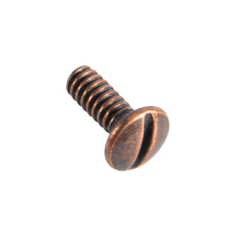 Top Tier Replacement Wall Plate Screws Featuring A Hella Sweet Antique Copper Finish 50 Piece Set Crafted From Tough Carbon Steel For Easy 6-32 Thread Fitting securely anchor in oval head design.