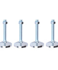 Kickass Heavy Duty Furniture Leveling Feet Four Pack Solid Carbon Steel M12 X 50mm Adjustable legs with smooth threading.