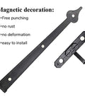 Heavy Duty Steel Garage Door Handle Hinges Featuring Smooth As Butter Damping Zero Rebound Action Tight Fit For Cabinets Or Doors Hardcore Tough 6 Piece Decorative Hardware Kit, black metal hinges