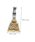 Gold-tone clip-on fishing rod bite alarm bell with stainless steel clip