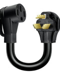 No Sweat Heavy Duty Nema 10 30P Male To 14 50R Female Ev Charger Adapter Cord Plug And Play For Level 2 Electric Vehicle Charging Etl Listed 240V Power Connector, close-up view of connectors.