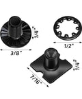 Get This Super Cool Set Of 25 Football Backplate Screws Perfect For Quick Repairs With Anti Loosening Design Nuts And Internal Locking Bushings Included In A Handy Storage Box For Any Athlete Needing Durable Gear Upgrades. black metal football backplate screw set with lock nuts and bushing, 1/4 inch