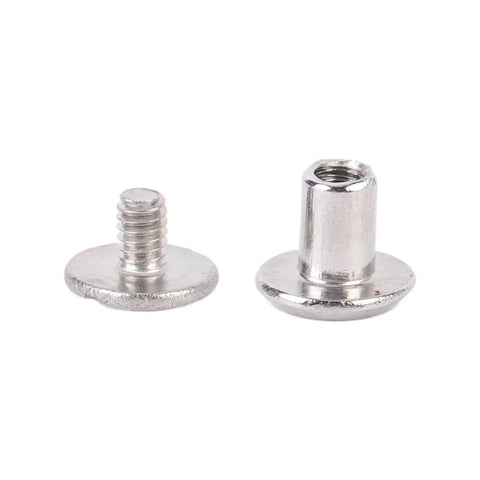 All In One 200 Piece Stainless Steel Rivet And Screw Fastener Kit For Leather Crafts Flat Head Rivets And Screws For DIY Repairs And Decoration Great For Belts, Bags, Wallets And Everyday DIY Projects. Stainless steel flat head screw and rivet set