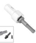 Steel Round Shank Drill Bit Adapter with Two Slots for Arbor Connector Quick Swap Between Electric Drills and Earth Augers