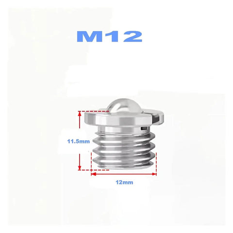 M12 Slick 304 Stainless Steel Spring Plungers Flange Ball Head with dimensions 12mm x 11.5mm for adjustable tension.