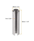 Slotted Spring Pin M5 x 30mm 304 Stainless Steel Roll Pin Dowel Pin Plain Finish Axial Slotted With Chamfered Ends For Precise Positioning Durable Fasteners 10 Pack, showing dimensions.