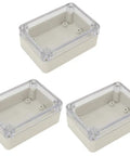 Three See Through Junction Box Clear Cover Waterproof IP65 ABS Enclosure Outdoor Project Case 83x58x33mm 3 Pack with See Through Lid