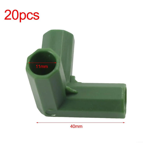 Heavy Duty 11mm PP Plastic Greenhouse Frame Connectors 20 Pack Joint Brackets For Garden Frames Cold Frames And Flower Stands Built Tough Weatherproof Easy Assembly Durable Support