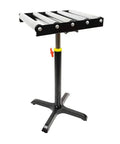 Heavy Duty 5 Roller Conveyor Table With Adjustable Height And Length, Stable Cast Iron Base, 18 In By 16 In Work Surface