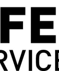 Lifetime Service Policy logo featuring a shield with a star symbol on the left side, text on the right.