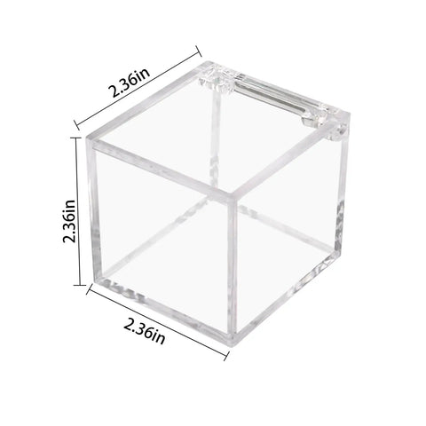 UV Protected Golf Ball Display Case Cube Clear Acrylic Showpiece For Autographed Balls Memorabilia 2.36 Inch Square Stackable
