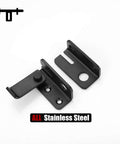 Black Stainless Steel Flip Latch Extra Thick 3mm Heavy Duty Gate And Door Latch With Safety Packlock Hole brushed finish