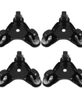Heavy Duty Furniture Moving Dolly With Carbon Steel Frame And Durable Plastic Wheels Four Pack For Moving Appliances And Large Furniture In Homes Warehouses And Offices Ergonomic Design For Easy Maneuvering And Reduced Strain, four black dollies
