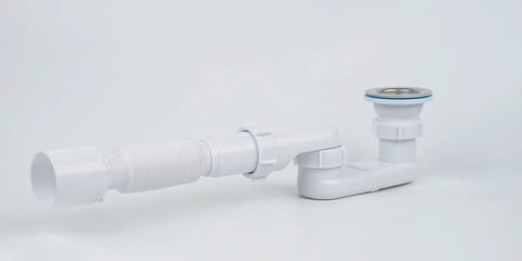 Low Profile Shower Drain Trap Kit 1.5 Inch For Small Bathrooms Flat PVC Waste Pipe System For Acrylic Tubs Flexible Drain Line