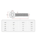 Heavy Duty 304 Stainless Steel M8 X 30Mm Shoulder Swing Lift Eye Bolts dimensions and specifications diagram.
