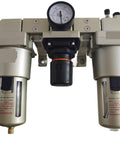 All In One FRL Combo Filter Regulator Lubricator Air Treatment Unit for Pneumatic Systems front view