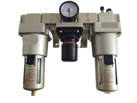 All In One FRL Combo Filter Regulator Lubricator Air Treatment Unit for Pneumatic Systems front view