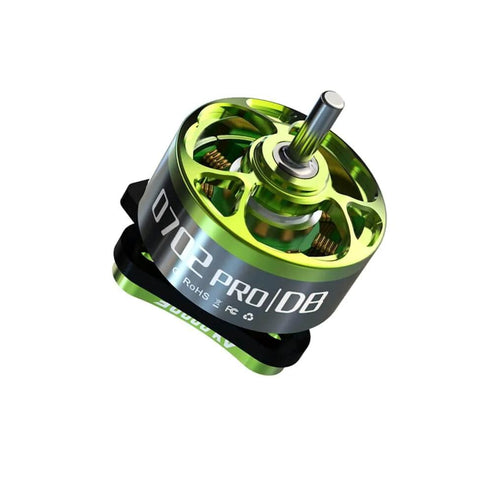 VCI 0702 30000KV Brushless Motor for 65mm FPV Whoop Drones, ultra lightweight, green and black design, side view