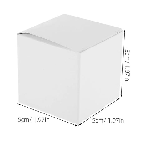 Square White Cardboard Boxes With Buckle Bottom For Candles And Jewelry Packaging Ideal For Small Biz Shipping Easy Assembly And Quick Fold